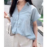 多種ボタン後ろレースアップタケノコシャツ | INGNI | 詳細画像38