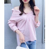 2wayオフショルストライプ柄シャツ | INGNI  | 詳細画像16 