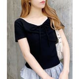 衿レース付フロントギャザーリボンリブTOPs | INGNI  | 詳細画像36 