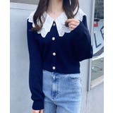 12Gレースフリル衿ニットカーディガン | INGNI  | 詳細画像9 