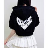 Backハートラメミニ裏毛ショートZIPパーカー | INGNI  | 詳細画像27 