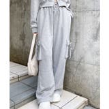 グレー | リボン付カーゴ裏毛パンツ | INGNI 