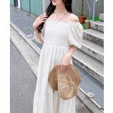アイボリー | 2Wayオフショルバルーンスリーブワンピース | INGNI