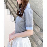 12G Wカラー配色半袖ポロニット | INGNI  | 詳細画像4 