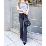 リボン付レース出しラインストーンロゴTOPs | INGNI  | 詳細画像22 