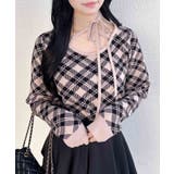 12Gクロスチョーカーチェック柄長袖ニット | INGNI  | 詳細画像17 