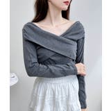 チャコールグレー | カシュクールトップス | INGNI 