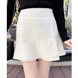 オフ/ツイード | アシメヘムツイードミニスカパン | INGNI 