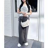 衿レース付フロントギャザーリボンリブTOPs | INGNI  | 詳細画像33 