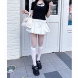 レースレイヤード風リボン付きリブTOPs | INGNI  | 詳細画像6 