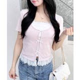 レイヤード前リボンリブTOPs | INGNI  | 詳細画像14 