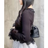 12Gフリルレースドッキングリブニットカーディガン | INGNI  | 詳細画像19 