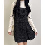 バックレースアップツイードミニキャミワンピ | INGNI  | 詳細画像8 