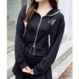 レース付胸ロゴ裏毛ショートZIPパーカー | INGNI  | 詳細画像23 