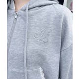 レース付胸ロゴ裏毛ショートZIPパーカー | INGNI  | 詳細画像5 