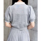 12G配色胸刺繍衿付ニットカーデ+ニットミニスカート/セット | INGNI  | 詳細画像8 