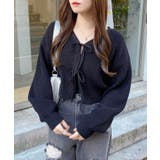 Vネックフロントリボンニットカーディガン | INGNI  | 詳細画像14 