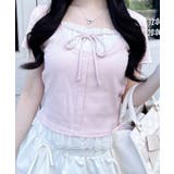 レースレイヤード風リボン付きリブTOPs | INGNI  | 詳細画像29 