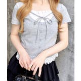 レースレイヤード風リボン付きリブTOPs | INGNI  | 詳細画像17 