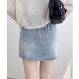 オーロラストーンデニムミニスカート | INGNI | 詳細画像4