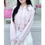 レース付胸ロゴ裏毛ショートZIPパーカー | INGNI  | 詳細画像11 