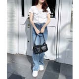 衿レース付フロントギャザーリボンリブTOPs | INGNI  | 詳細画像27 