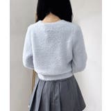 【WEB限定アイテム】Vネックリボン釦フェザーニットカーディガン | INGNI | 詳細画像25