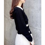 12G衿付配色金釦ニットカーディガン | INGNI  | 詳細画像22 