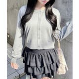 グレー | 12Gプレート付ニットカーディガン | INGNI 