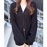 クロ | ケーブルBIGニットパーカー | INGNI 