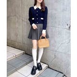 12G衿付配色金釦ニットカーディガン | INGNI  | 詳細画像19 