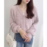 5Gレース付フェザーニットカーディガン | INGNI | 詳細画像7