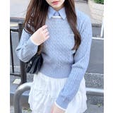 シャツ衿付ケーブルニット | INGNI  | 詳細画像10 