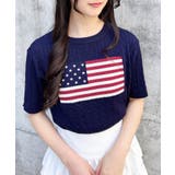 【WEB限定】国旗柄ジャガード半袖ニット | INGNI  | 詳細画像11 