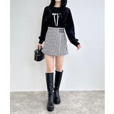 サイドベルトチェック柄ラップスカパン | INGNI  | 詳細画像15 