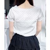衿レース付フロントギャザーリボンリブTOPs | INGNI  | 詳細画像11 