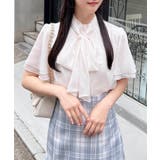 【WEB限定】ラメシアー2wayリボンフレアスリーブブラウス | INGNI | 詳細画像8