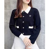 12G衿付配色金釦ニットカーディガン | INGNI  | 詳細画像20 