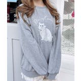 装飾リボン付ねこ裏毛トップス | INGNI  | 詳細画像9 