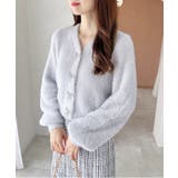 【WEB限定アイテム】Vネックリボン釦フェザーニットカーディガン | INGNI | 詳細画像28