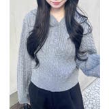 7Gケーブルヘンリーネックニットパーカー | INGNI  | 詳細画像8 