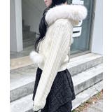 7Gポンポン付ファーケーブルニットパーカー | INGNI  | 詳細画像10 