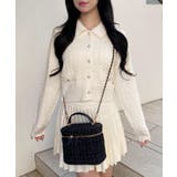 7Gフェザー衿ケーブルニットカーディガン+ニットスカート/セット | INGNI  | 詳細画像21 