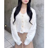 アイボリー | 5G 2wayカールシャギーニットカーディガン | INGNI 