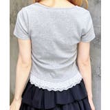 レースレイヤード風リボン付きリブTOPs | INGNI  | 詳細画像19 