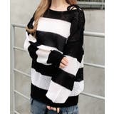 7Gメッシュボーダーチュニックニット | INGNI  | 詳細画像2 