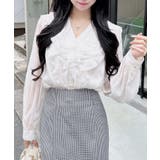 装飾釦ラメシアーフリルブラウス | INGNI  | 詳細画像4 