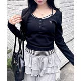 胸プレート付レイヤード風TOPs | INGNI  | 詳細画像2 