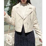 クロップド丈ライダースジャケット | INGNI | 詳細画像12