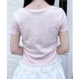 レースレイヤード風リボン付きリブTOPs | INGNI  | 詳細画像32 